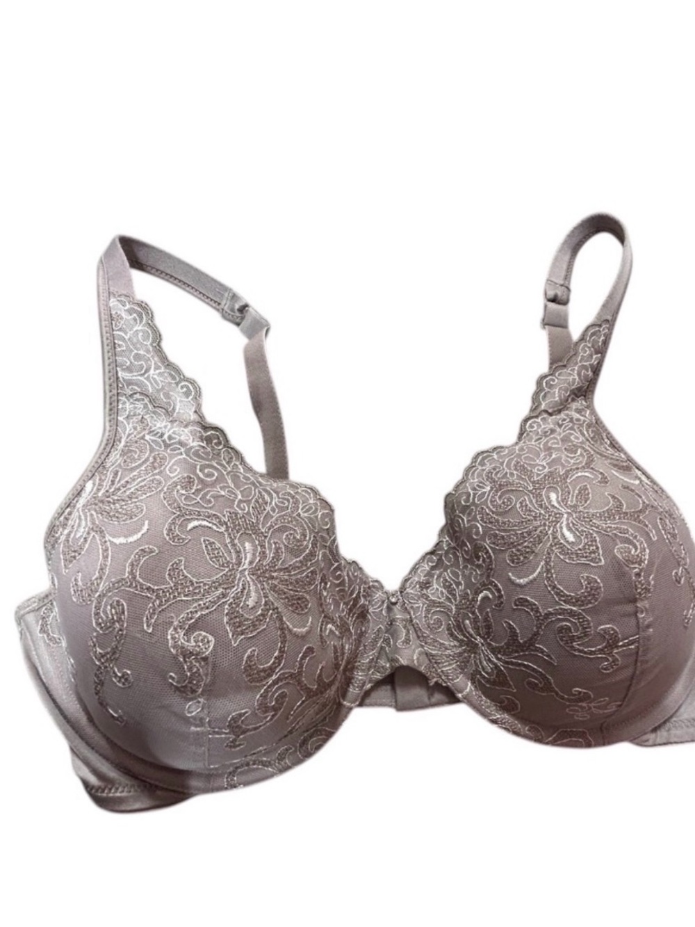 Playtex Embroidered Lace Underwire Bra in Taupe Sz 40C